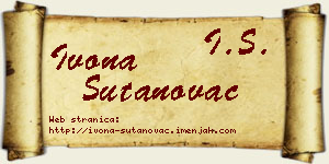 Ivona Šutanovac vizit kartica